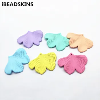 

New arrival! 34x45mm 100pcs Rubber effect Leaves-shape Charm for Earrings parts,Jewelry Accessories,hand Made Jewelry DIY