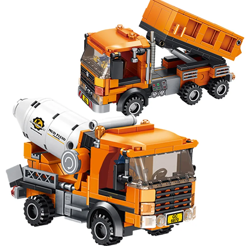 

817pcs BLOCKs City Engineering Truck Mixer Truck Technic Car Building Blocks Construction vehicle car Toy For Children kids gift
