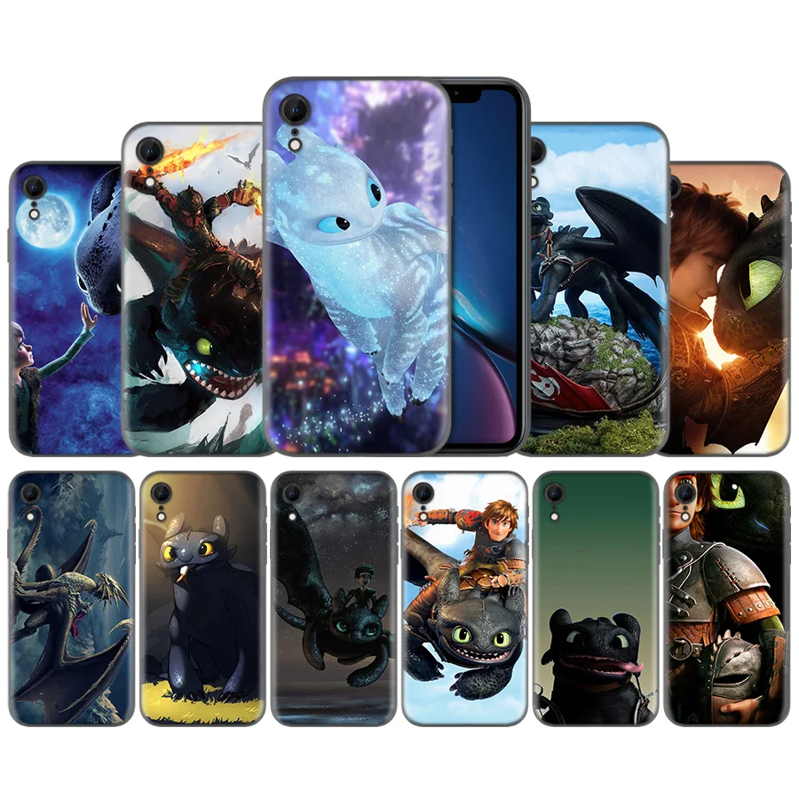 

Toothless How To Train Your Dragon Pattern Silicone Soft Case Cover for iPhone X XS XR XS 11 11Pro Max 7 8 6 6S 5 5S 5C SE Plus