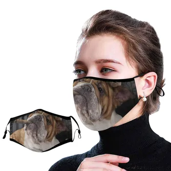 

1Pcs Adult Unisex Personality Dags Printing Face Protection Windproof Dustproof Protective Breathable Face Mask mascarillas