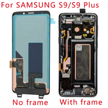 

SUPER AMOLED lcd for SAMSUNG Galaxy S9 S9 Plus G960 G965 LCD Display Touch Screen Digitizer with Frame