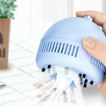

Portable Practical Electric Desktop Vacuum Cleaner Home, Office Micro-USB By Button Ran Desktop Cleaner Dust Collector for No