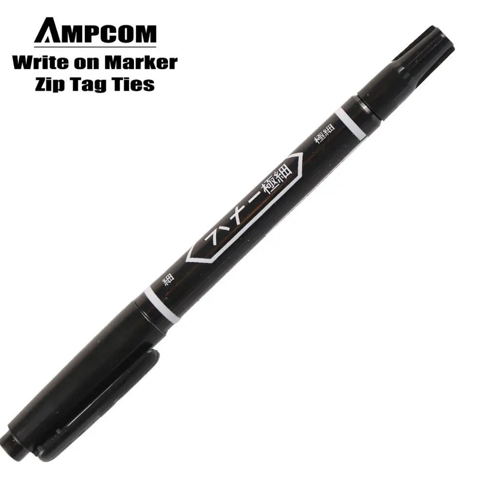 AMPCOM Nylon Cable Zip Ties with Marker Self-Locking Written-on Cable Mark Ties 4.72 in 5 Colors 100PCS