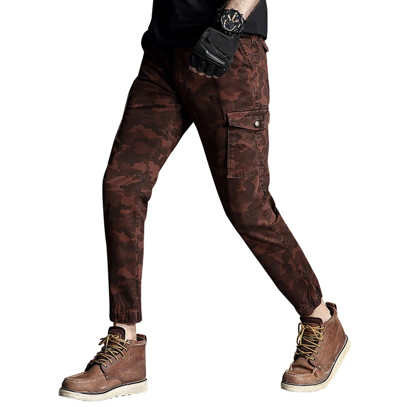 Camo Joggers мужские брюки-карго военные черные/камуфляжные брюки из чистого хлопка мужские брюки карго с карманами повседневные брюки