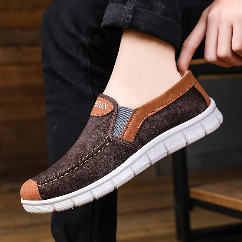 Zapatos informales sin cordones hombre, zapatillas de lona lisas goma, e impermeables, de verano|Mocasines| - AliExpress