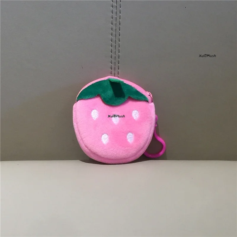 Plush Coin Purse Multi-shapes Fruit Strawberry Plush Coin Purse Coin Bag Soft Purse Wallet For Gift Toy Plush