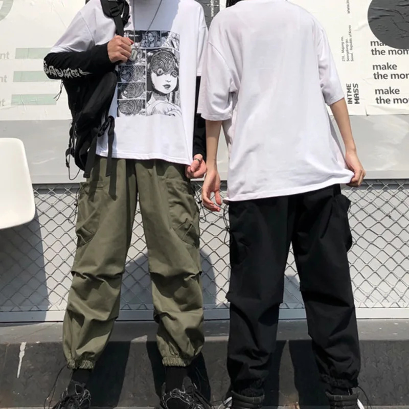 SHENGPALAE новые весенние винтажные лоскутные брюки Harajuku женские мужские брюки эластичные повседневные свободные штаны с высокой талией ZA2455