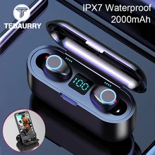 Новые Bluetooth V5.0 наушники беспроводные наушники 8D стерео Спортивные Беспроводные наушники мини наушники гарнитура с двойным микрофоном 2000 мАч