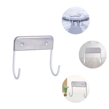 

Electric Iron Rack Hanger Double Hook Stainless Steel Ironing Board Hotel Iron Laundry Rooms Storage Wall Organizer