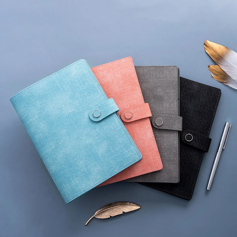 

A5 Binder Notebook and Journal Spiral Diary Notepad Business Agenda Planner Organzier Soft Leather Note Book Office SketchbooK