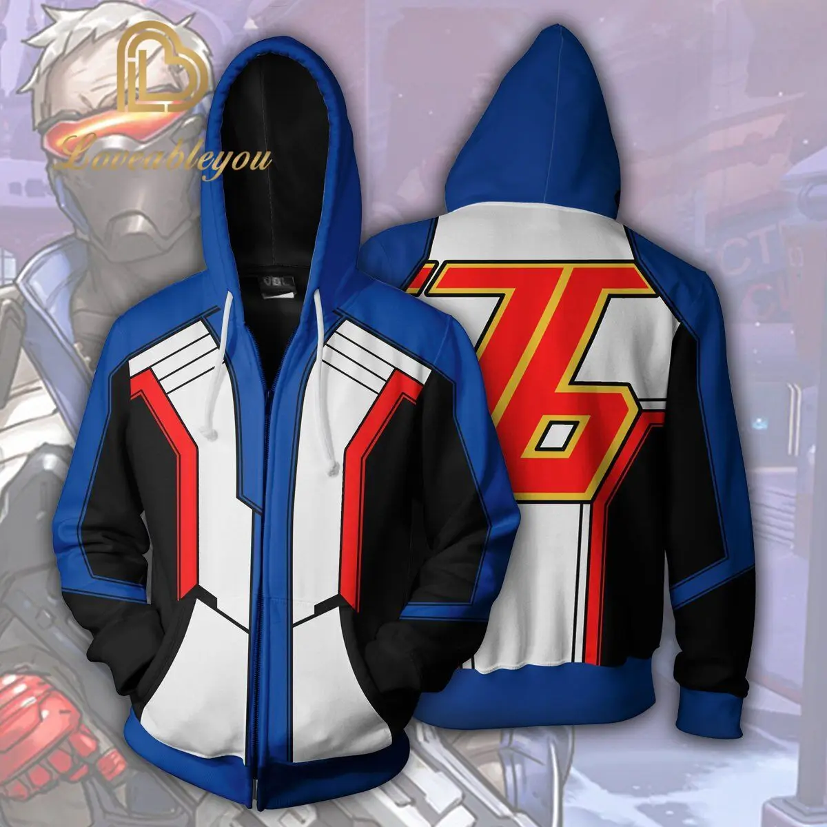 Beste Unisex Sweatshirt Overwatch Cosplay Kostuums Mannen Vrouwen Hoodies Soldaat 76 Jack Morrison Trui Tops Streetwear Jas Jassen
