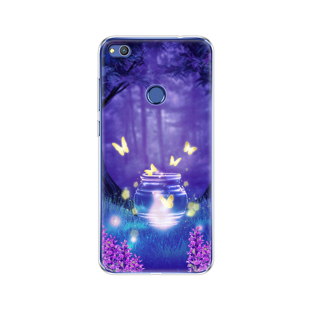 phone case for huawei honor 8 lite soft tpu silicon back cover 360 full for honor 8 liteprotective printing clear coque