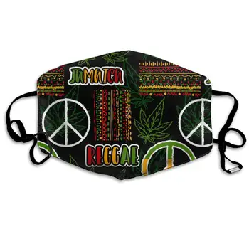 

Mouth Mask Hippie Peace Symbol Leaves Fashion Earloop Face Mask For Kids Teens Men Women Winter Summer