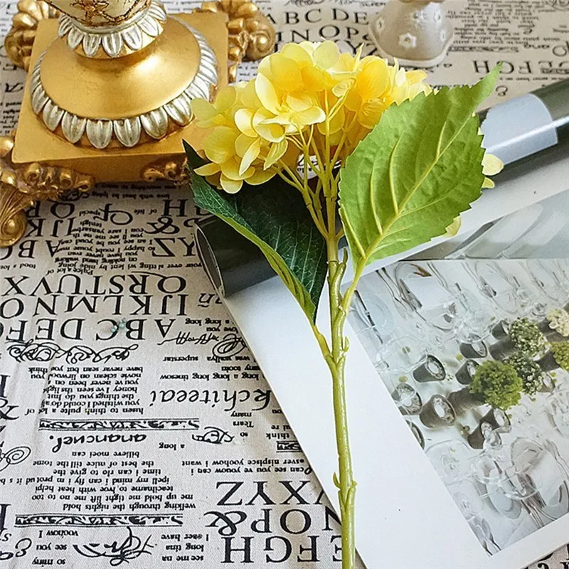 3pcs/bouquet Artificial Flowers Silk Hydrangea Bride Bouquet Wedding Home Decoration Accessories For Vase Flower Arrangement