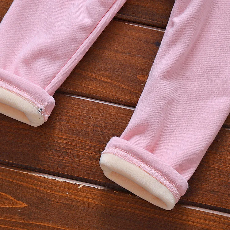 Crawler Girls' Trousers Children Baby Heart Shape Leggings Infants Children Pants with Velvet Sub-Small CHILDREN'S Thick Trouser