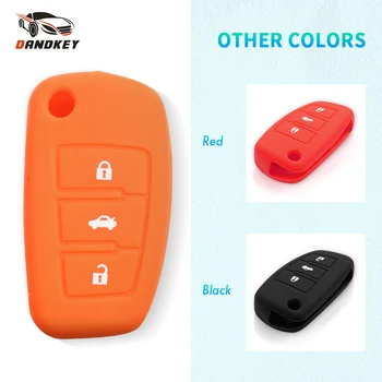 

DANDKEY 3 Buttons Silicone Car key Cover Silicone Key Flip Foldig For Audi A1 A3 A4 Cabriole A6 TT Allroad Q3 Q7 R8 S6 SQ5 RS4