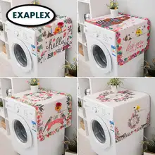 Пыли CoverCotton белье для микроволновой печи холодильника стиральная машина листья пальмы китайский стиль Японский решетки современная волна крышка