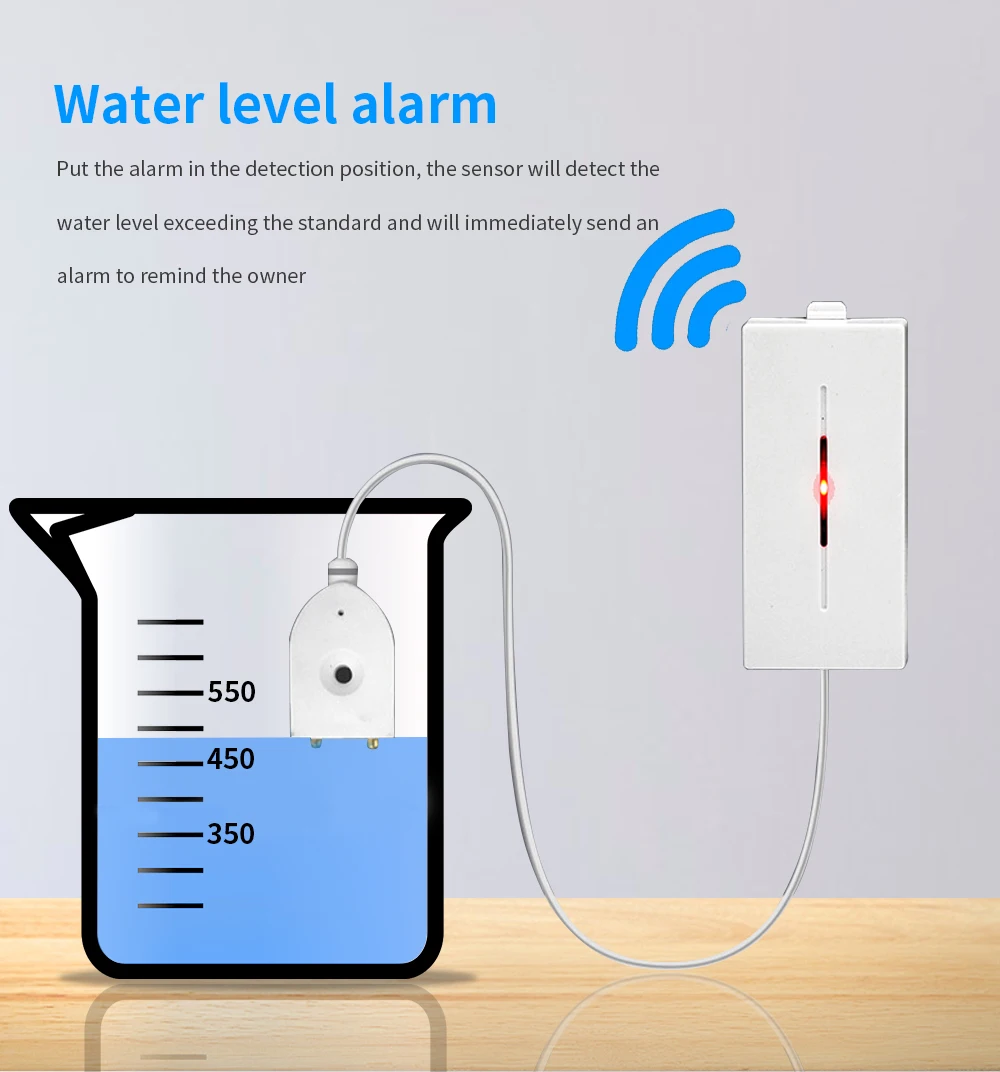 Sistema de alarma de nivel de agua con sensor de alarma de fuga Overlo 