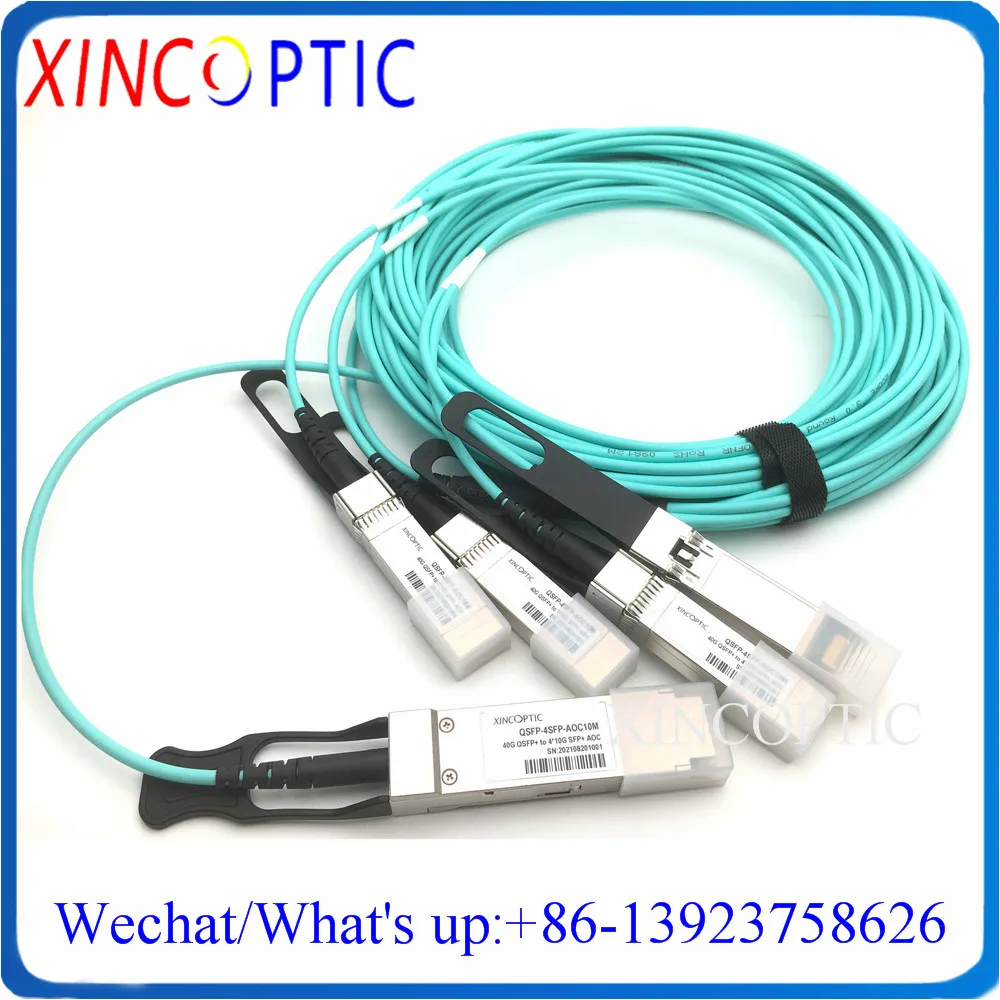 40G QSFP до 4*10 SFP + AOC 30 м 35 40 OM3 MPO оптический кабель совместимый 4x10G волоконно-активный