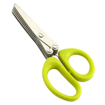 

3 Layers Basil Rosemary Kitchen scissor Shredded Chopped Scallion Cutter Herb Laver Spices Cook Tool cut