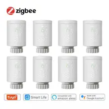 

Tuya Smart ZigBee Radiator Actuator TRV Programmable Thermostatic Radiator Valve Temperature Controller Work With Alexa