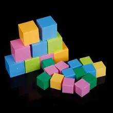 16 шт./компл. Цветной кубики модель Математика математические инструменты Обучающие ресурсы школьные канцелярские принадлежности аксессуары Подарки