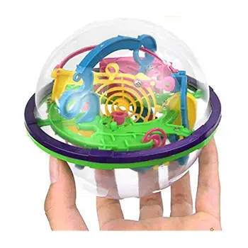 

Intellect 3D Maze Ball Best Gift Independent Play for Children 7-15 Years Containing 100 Challenging Barriers Random Color
