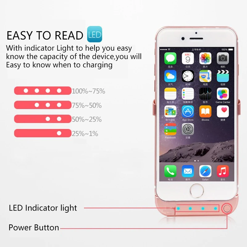 10000 мАч портативный чехол для внешнего аккумулятора для iPhone 6 6s 7 8, чехол для зарядки аккумулятора телефона для iPhone 6 Plus 6s Plus 7 Plus 8 Plus