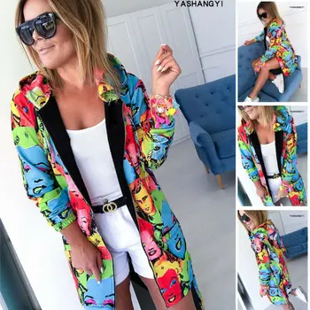 

2020 Fashion Women Floral Zipper Bomber Jacket Baseball Casual Coat Outwear Hoodie Sexy Female Long Sleeve Tops Outwear Overcoat