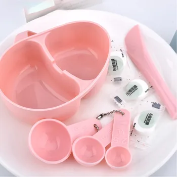 

DIY Facial Mask Bowl Beauty Tool Set 4 Piece Set DIY Mud Mask Mix Stick Bowl Set Two Colors Random