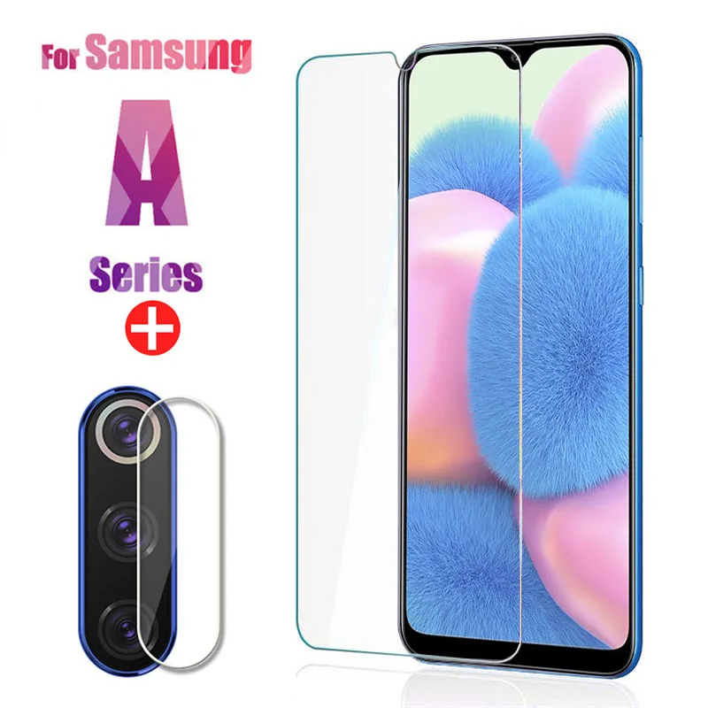 2 в 1 закаленное стекло для samsung A 30 S защита экрана Защитное объектива A30 A30S s SM A305F