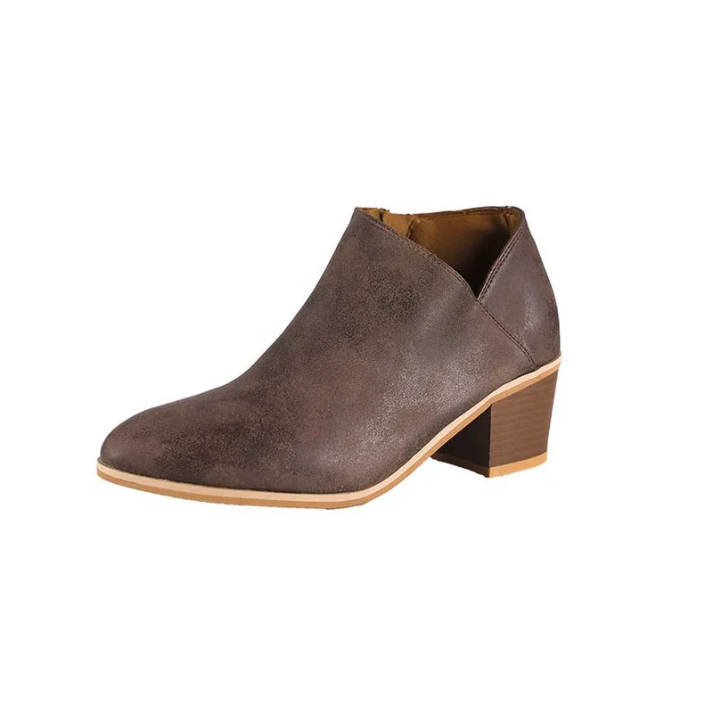 

Winter Ladies Fashion Pointed Toe Martin boots Designer Ankle Short Boots Women's Quality PU Non-slip Boots Side zipper Solid Color Elegant Martin Boots Sexy Nightclub Casual Street Shoes Comfort Warm Boots Hot