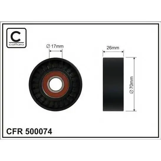 Roller pref. Belt BMW 3 (E46) 5 (E39) (E38 X5 caffaro 500074 |