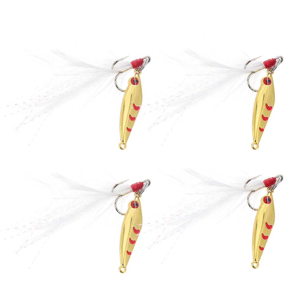 

4pcs Mini Fishing Lure Artificial Bait Outdoor Bait Hook Fishing Accessory