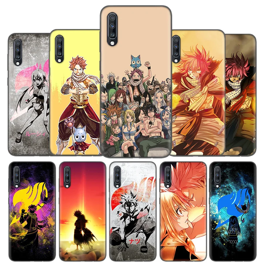

Silicone Case Cover For Samsung Galaxy A50 A80 A70 A40 A30 A20 A20e A10 A9 A8 A7 A6 Plus 2018 Note 10 9 8 Anime Manga Fairy Tail
