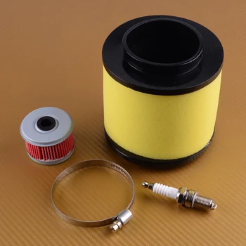 

beler 17254-HM8-000 Motorcycle Air Oil Filter Spark Plug Tune Up Kit Fit For Honda Recon 250 TRX250 TRX250TM TRX250TE