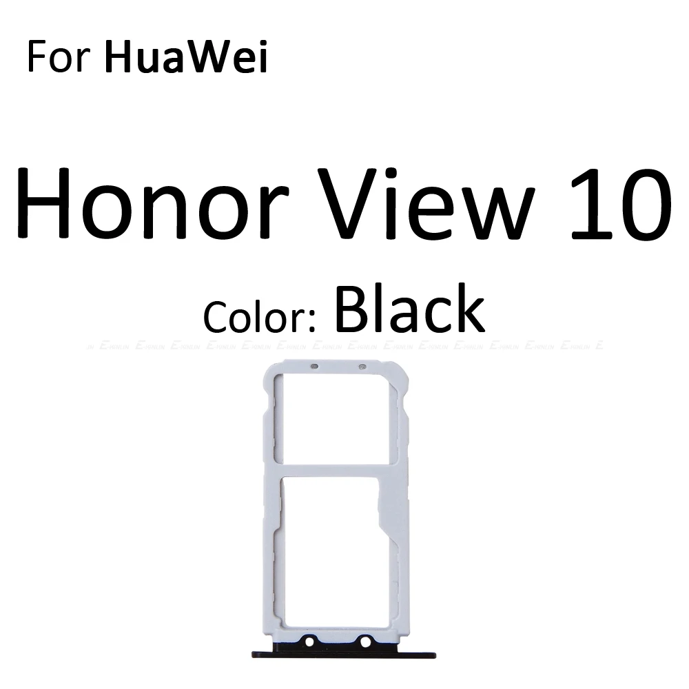 Слот для гнезда sim-карты лоток держатель для чтения разъем адаптер для MicroSD контейнер для HuaWei Honor View 10 Lite 10i - Цвет: ForHonorView10 Black