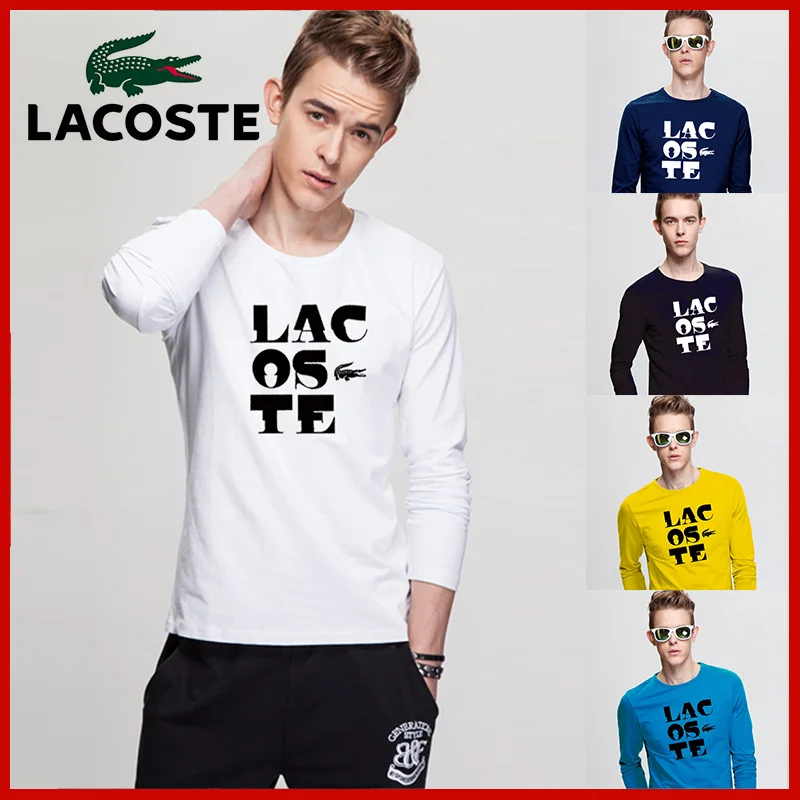 

Lacoste- Men's long sleeve T-shirt base shirt pure cotton slim men's jacket long sleeve 1035 order