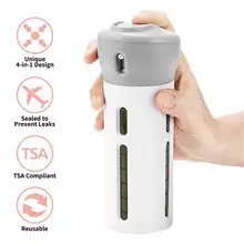 Portable Silicon Travel Bottles Set squeeze bottle Multi-purpose containers bottles Sub-bottling Tube Squeeze 4 in 1 Lotion Bott