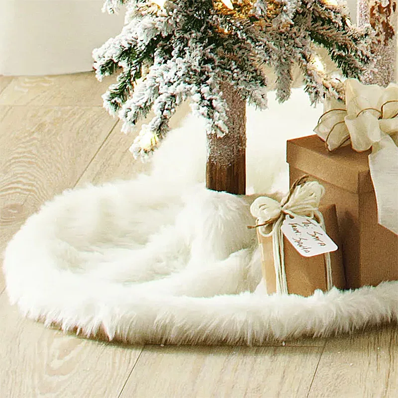 120/90/80cm Carpet Mat Under the Christmas Tree Xmas Navidad 2022 New Year Decorations for Home Christmas Tree Skirt Base Cover