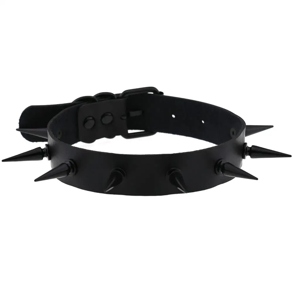 Erhvervelse Pelmel Så mange Black Spiked Choker Collar Vegan Leather Witch Jewelry Witches Cosplay  Necklace Goth Chocker Gothic Accessories - Necklace - AliExpress