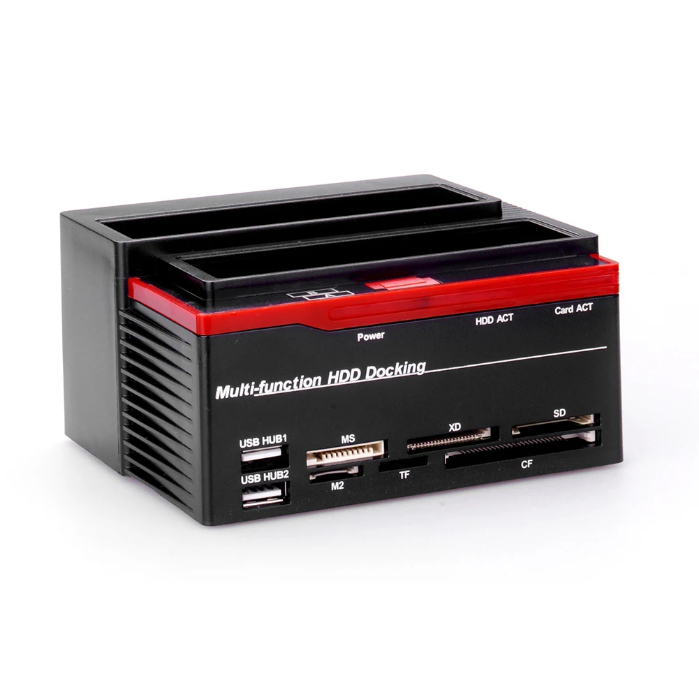 Usb жесткий диск многофункциональный двойной слот 2,5/3,5 дюймов IDE SATA SDD HDD док-станция кард-ридер жесткий диск внешний жесткий диск