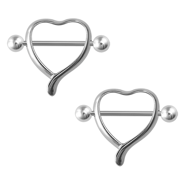 Rabbit Nipple Ring Piercing Barbell Shield Bar Rings Surgical Steel Sexy Adult Game for Women Breast Body Jewelry Gift 14G