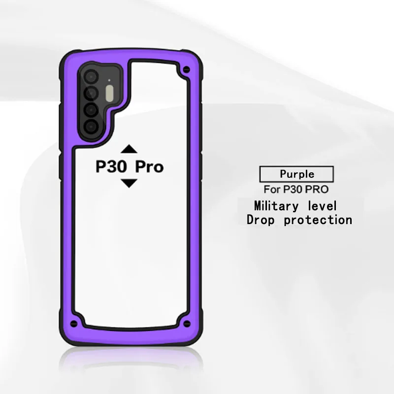 Weloan для huawei P30 PRO LITE MATE20 Y6 7 8 9 NOVA3 P Smart Z подушка безопасности, защита от падения, Прозрачный Акриловый чехол из ТПУ - Цвет: purple