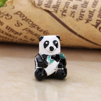 

Free Shipping 925 Sterling Silver Panda Bear Charms Rare Animals Beads Fit Original Pandora Bracelet For Women DIY Jewelry