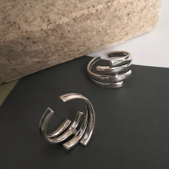 

Korean Creative New 925 Silver Irregular Ring Female Simple Ins Fashion Retro All-Match Sterling Silver Open Ring Bulk Wholesale