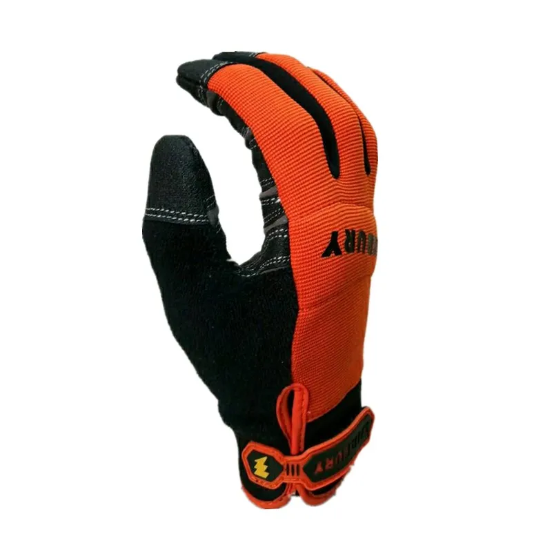 Высочайшее качество экстра прочный стойкий к прокалыванию нескользящий и ANSI порез, уровень 3 Рабочая перчатка(Х-большой, оранжевый - Цвет: orange