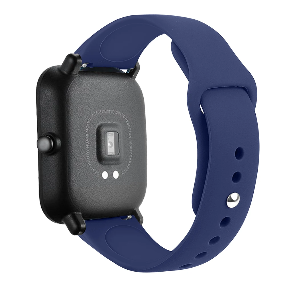 20 мм ремешок для часов сменный силиконовый спортивный для samsung watch active 2 для Amazfit GTS Huami браслет для Huami Amazfit Bip