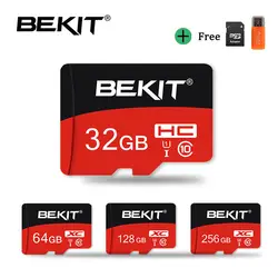 Высокоскоростной Micro SD карта Bekit 4 ГБ 8 ГБ 16 ГБ 32 ГБ класс 10 UHS1 карта памяти MicroSD 64 Гб 128 ГБ 256 ГБ UHS-3 мини флэш-карта TF карта cartao de memoria для камеры