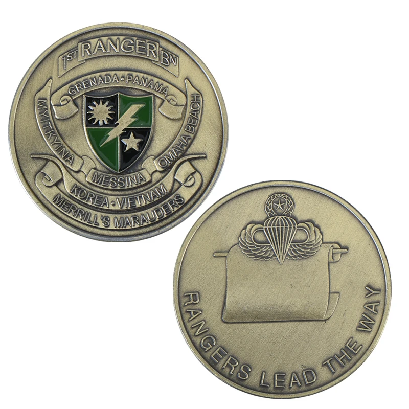 WR армия США Военные позолоченные монеты коллекционные с монетницей Air Force темно-синяя сувенирная монета подарок для мужчин дропшиппинг - Цвет: coin 1